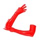 thumbnail image 2 of Guantes de cuero de patente Mittens Accesorio de vestuario de estiramiento brillante, guantes de codo largo para club nocturno, ropa de baile, rojo, 2 of 8