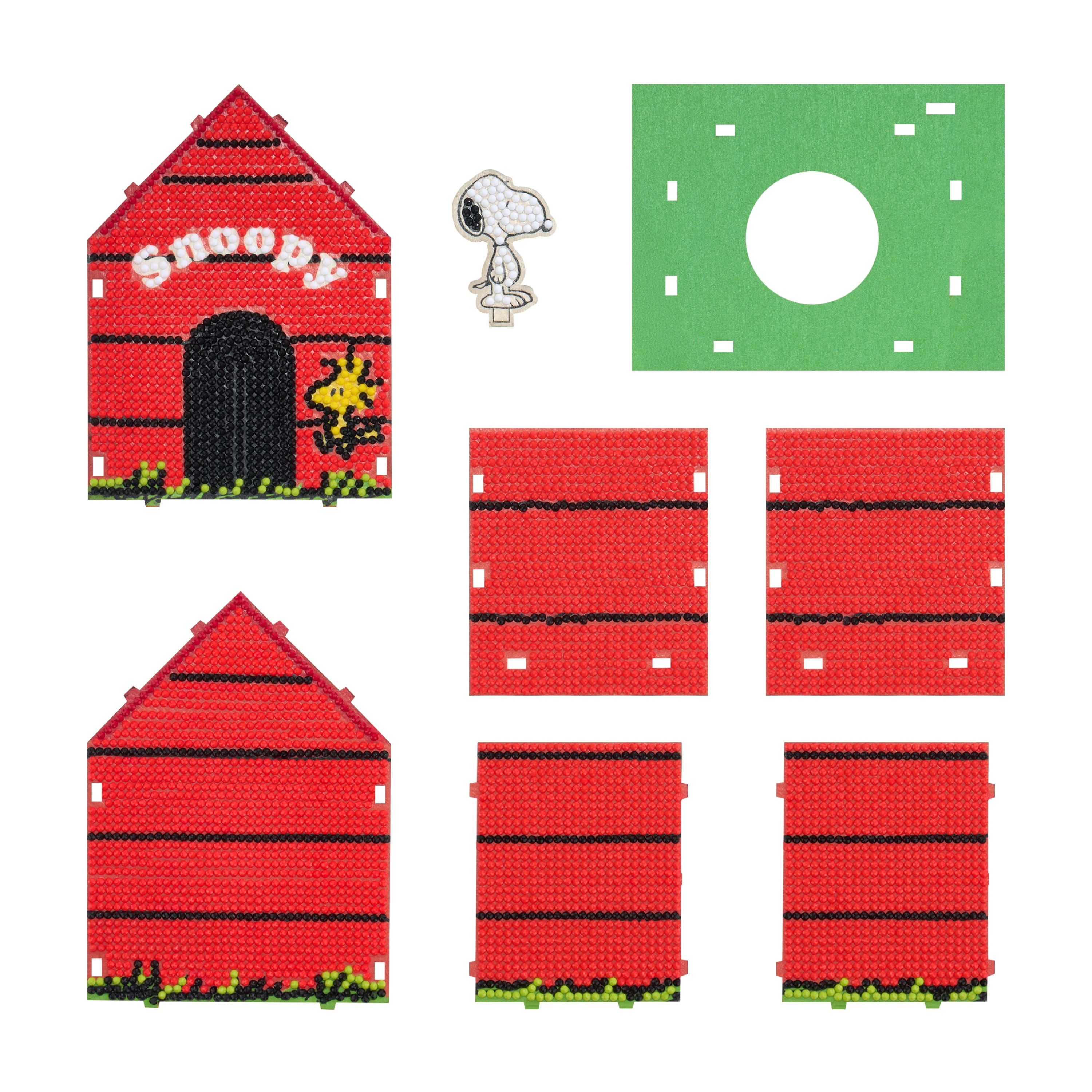 DIAMOND ART CLUB® Gem House - Snoopy, Diamond Painting Kit, Fun DIY Crafts for Adults, Round Diamond Art Canvas for Beginners, 5.5" x 4.1" x 3.1" (14 cm x 10.5 cm x 8 cm)