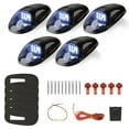 FOUFLY 5Piece White Smoked DHF10 Lens Cab Roof Marker Lights with Wire