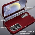 thumbnail image 7 of KOMI for Samsung Galaxy S24 Case, Samsung S24 Phone Case with Built in Kickstand, Shockproof/Dustproof/Drop Proof Military Grade Protective Cover for Galaxy S24 6.1 inch Red/Black, 7 of 7