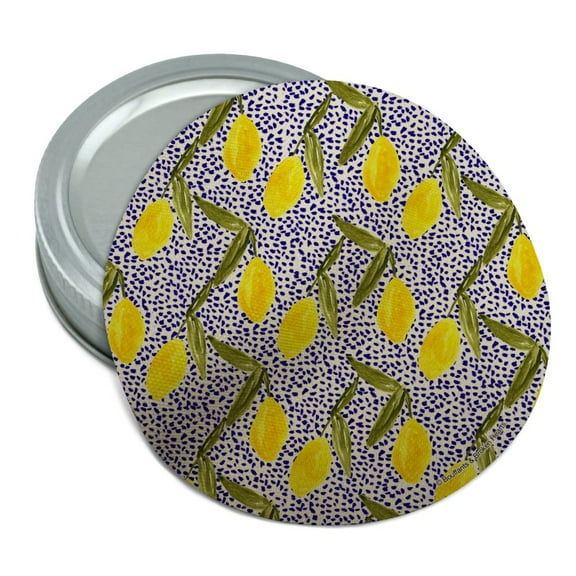 Lemons and Dots Round Rubber Non-Slip Jar Gripper Lid Opener