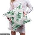 thumbnail image 4 of Ambesonne Green Fabric by the Yard Upholstery, Watercolor Tropical Palm, 3 Yards, Forest Green White, 4 of 4