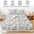 thumbnail image 5 of King Size Fitted Sheet Set - Western Wild Horse 3 Piece Bedding Sets 16" Deep Pocket Fitted Sheet with 2 Pillowcases, Desert Cactus Vintage Gray Wooden Brushed Microfiber Hotel Luxury Bed Sheets, 5 of 9