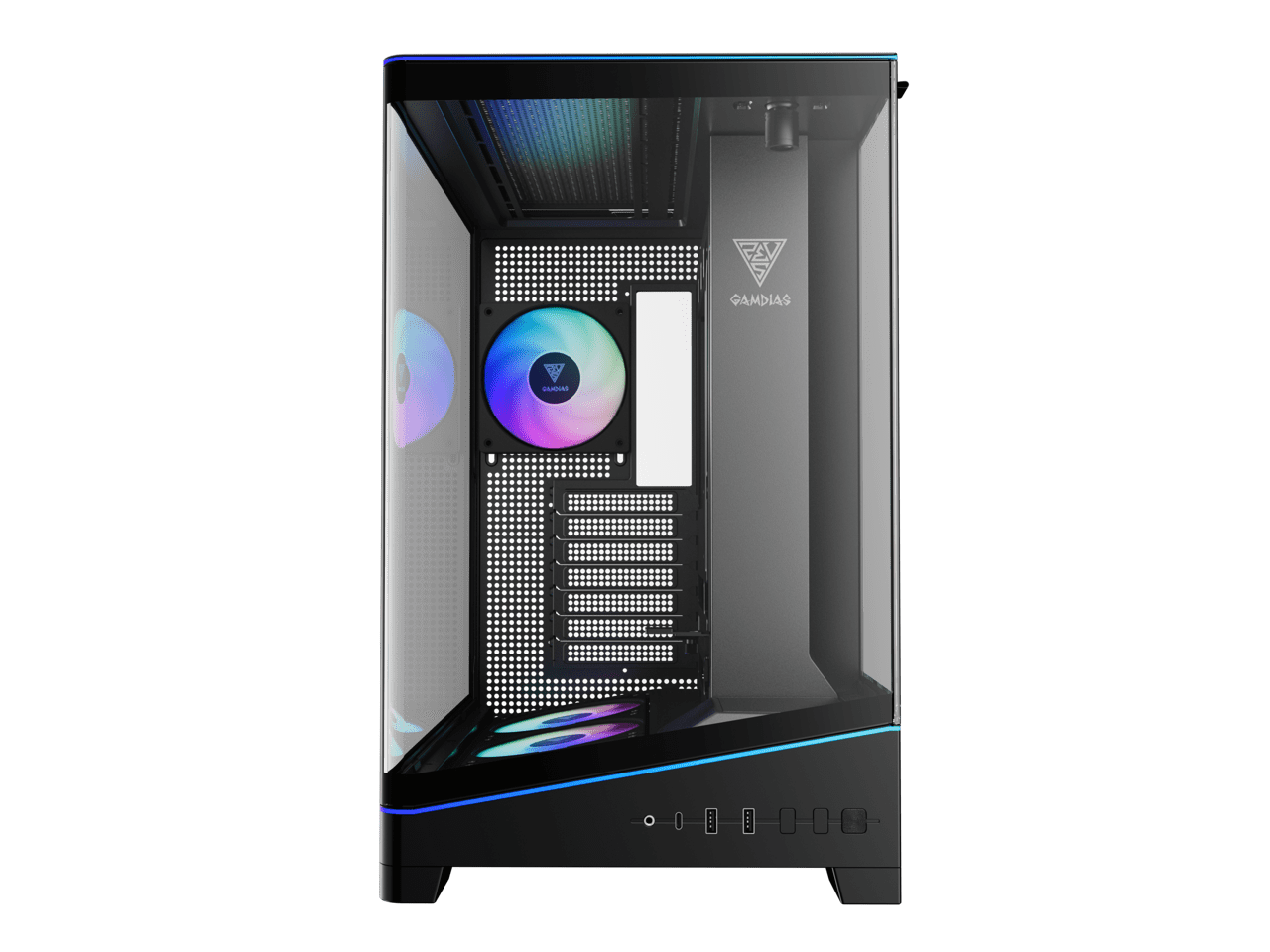 Gamdias ATLAS P6 CG Black ABS / SPCC / Tempered Glass ATX Mid Tower Computer Case