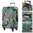 thumbnail image 5 of German Shepherd with Pioneer Flower Luggage Cover Fashion Suitcase Cover Baggage Covers Fit 25-28 Inch Luggage (Go Travel), 5 of 5