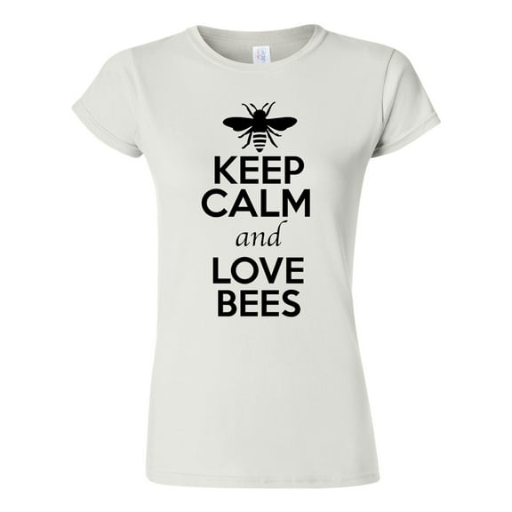 Junior Keep Calm And Love Bees Honey Insects Lover T-Shirt Tee