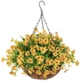 thumbnail image 1 of Advancent Flores colgantes artificiales duraderas para ramo de boda y buena apariencia realista Flores artificiales Amarillo 45cm, 1 of 6