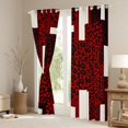 thumbnail image 3 of Manfei Leopard Patchwork Blackout Curtains, Cheetah Print Curtains Pack of 2 (42x84 Each), Red and Black, 3 of 6