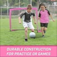 thumbnail image 3 of GoSports Team Tone Portería de fútbol portátil para niños de 4 pies x 3 pies - Red emergente para patio trasero - Rosa, 3 of 6