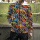 thumbnail image 3 of Sudadera con capucha y cremallera con diseño de dinosaurio y grafiti punk para hombre y mujer, sudadera con capucha y cremallera con estampado 3D, ropa de calle de moda, abrigos, 3 of 5