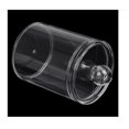 thumbnail image 4 of Dispensador de soporte para bolas de algodón, hisopo de algodón, almohadillas redondas de algodón, hilo dental, tarro de boticario de plástico transparente de 3 Oz para recipiente de baño, 1 ud., 4 of 6