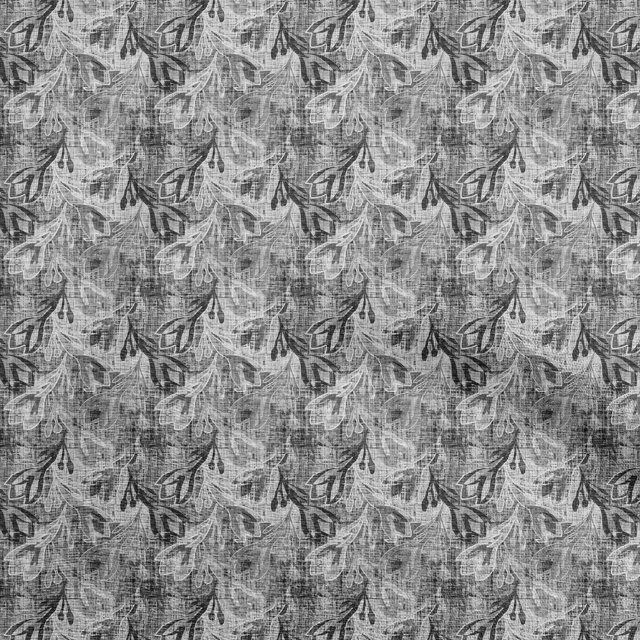 oneOone Cotton Silk Gray Fabric Texture Leaf Sewing Craft Projects Fabric Prints By Yard 42 Inch Wide