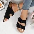 thumbnail image 4 of Women's Faux Suede Double Buckle Sandals, Cork Footbed, 4 of 6