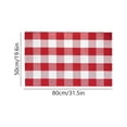 thumbnail image 2 of Christmas Large Plaid Rug Doormat, 19.6x31.5 Inches Hand-woven Red White Plaid Rug Cotton Blend Washable Welcome Mat for Front Door Porch Home Farmhouse Indoor Outdoor Use, 2 of 6