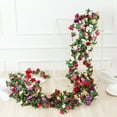 thumbnail image 4 of Visland 2PCS Artificial Rose Flower Garland for Home Decoration Wedding Garden Arch Spring Autumn DIY Decoration Fake Flower Vine,11.5FT/Each, 4 of 7