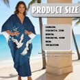 thumbnail image 7 of Xixirimido Cranes White Cherry Blossom Print Kaftan Dresses for Women Plus Size V-Neck Moo Moos Batwing Sleeve Caftan Beach Dress Bathing Suit Cover-Up Loungewear, 7 of 7
