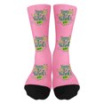 thumbnail image 2 of HNMKIU St Day Kids Socks Printed Novelty Crew Socks For Boys And Girls Holiday Party Daily Casual Sport Pink,7-12, 2 of 4