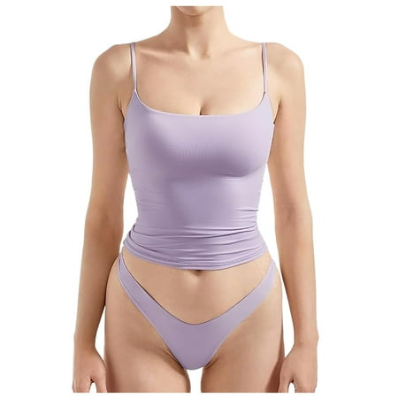 YUDTA Tank Tops for Women Built In Bra Sexy Camisole Lingerie Strapless Sports Bras for Women Tank Tops with Built In Bras Beach Tank Tops for Women 2025 Womens Wide Strap Tank Tops Cropped Tank Top