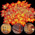 thumbnail image 1 of Decoración del hogar de otoño JanHm Luces de Cadena Hoja de arce 3 m, 1 of 5