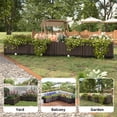 thumbnail image 2 of 63"x16"x8" Large Outdoor Raised Planter Box, Self-Watering Rectangular Garden Bed with Drainage Plug, Deep Elevated Planter for Patio, Balcony, Deck, 2 of 7