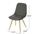 thumbnail image 4 of GDF Studio Eveleth Outdoor Wicker and Wood Finish Dining Chairs, Set of 2, Multibrown and Light Brown, 4 of 7