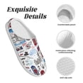 thumbnail image 5 of Balery London Landmark2 Pattern Women's Fuzzy Memory Foam Slippers Fluffy Winter House Shoes Indoor and Outdoor-39/40, 5 of 7