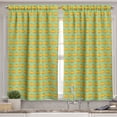 thumbnail image 2 of Ambesonne Fall Pumpkin Valance & Curtain, Thanksgiving Season, 55"x30", Pistachio Green and Marigold, 2 of 7
