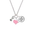 thumbnail image 2 of Delight Jewelry Silvertone 2-D Dog - Light Pink Heart Nurse Strong Zoe Necklace, 2 of 4