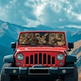 thumbnail image 3 of XYZCANDO Deer Windshield Sun Shade Compatible with Jeep Wrangler JK JKU JL JLU 1997-2023 & Jeep Gladiator JT 2020-2023 Camo Forest Front Window Sun Shade Sun Visor Protector, 3 of 7