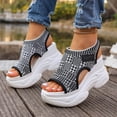 thumbnail image 5 of Dakaela Women's Platform Wedge Sandals Hollow out Non Slip Walking Sneakers Orthopedic Open Toe Casual Summer Sport Shoes with Arch Support Size 6-10, 5 of 9