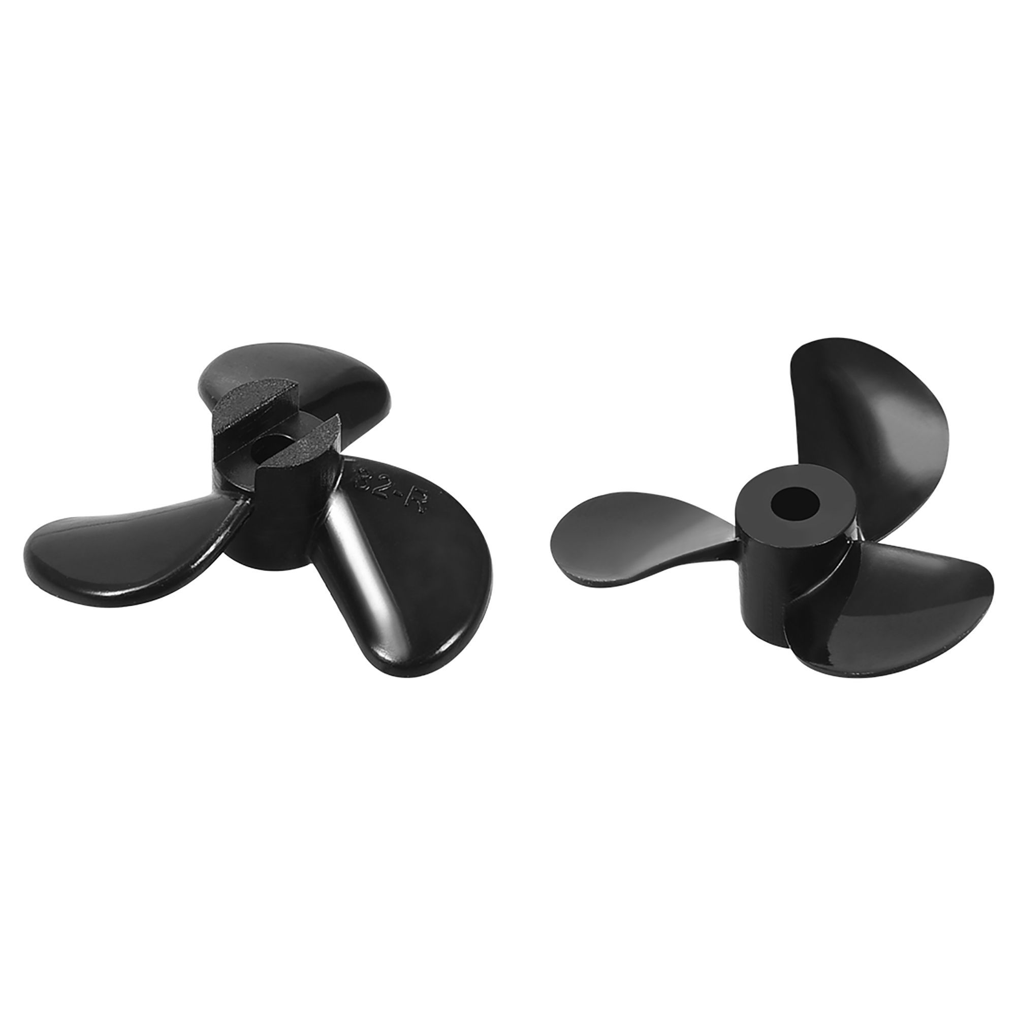 RC Boat CCW Propeller 4mm Shaft 3Vanes 28mm 1.4 P Fan Shape Pastic Black Rotating Propeller