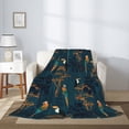 thumbnail image 2 of Throw Blanket for Couch Sofa and Bed, Cute Macaw Toucan Palm Tree Super Soft Plush Throw Blanket, Fuzzy Cuteness Comfy Warm Washable Flannel Blanket & Throws for All Season 80"x60", 2 of 5
