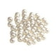 thumbnail image 3 of 100 cuentas con agujeros hechas a mano, bolas de abalorios, cuentas espaciadoras blancas para manualidades. 10mm, 3 of 9