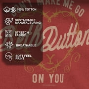 Women's Yellowstone Don't Make Me Go Beth Dutton Barbwire Heart Graphic T-Shirt