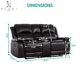 thumbnail image 6 of Katie Leather Recliner Sofa Set, Manual Recliner Sofa Couch - Living Room Furniture Set, Leather Reclining Sofa Recliner Couch for Office Home, Living Room Sofa Recliners, Air Leather, Espresso, 6 of 8