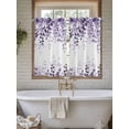 thumbnail image 4 of Purple Bathroom Window Curtain, Eucalyptus Leaves Light Filtering Coffee Kitchen Curtains, Bedroom Living Room Curtains 2 Panel 84"x45", 4 of 6