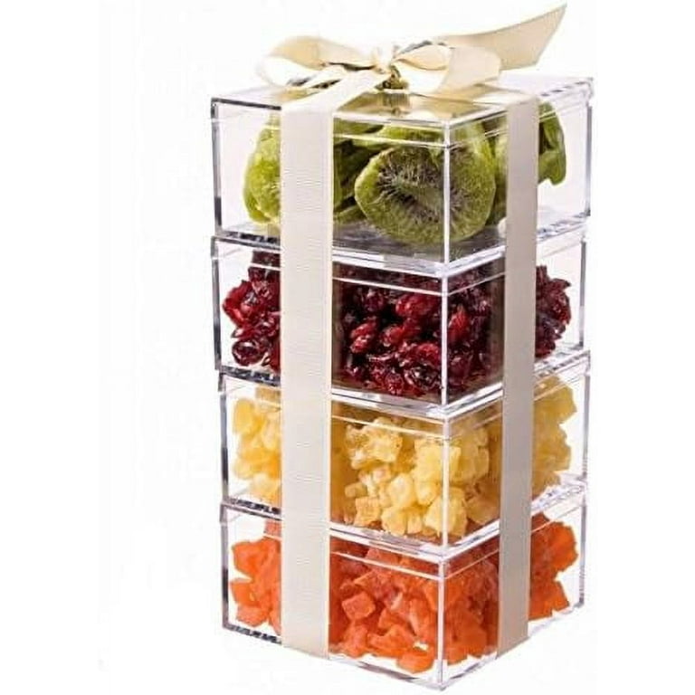 Clear Plastic Box - 4 Square X 4 Tall - 25 Boxes Per Pack