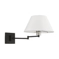 thumbnail image 5 of 40039-04 Livex Lighting 1 Light Swing Arm Wall Sconce-Black/Brushed Nickel Finish, 5 of 9