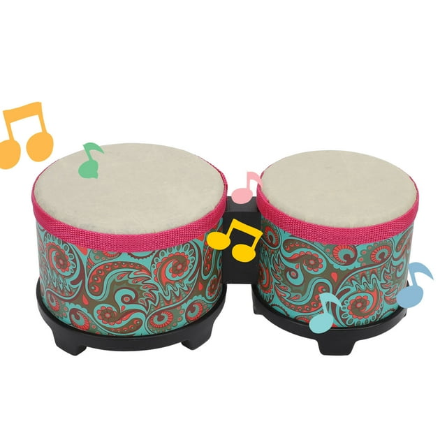 Ensemble de Batterie Bongo 5 Pouces 6 Pouces, Groupe de Rythme Combinaison de Batterie Bongo pour Enfants Adultes
