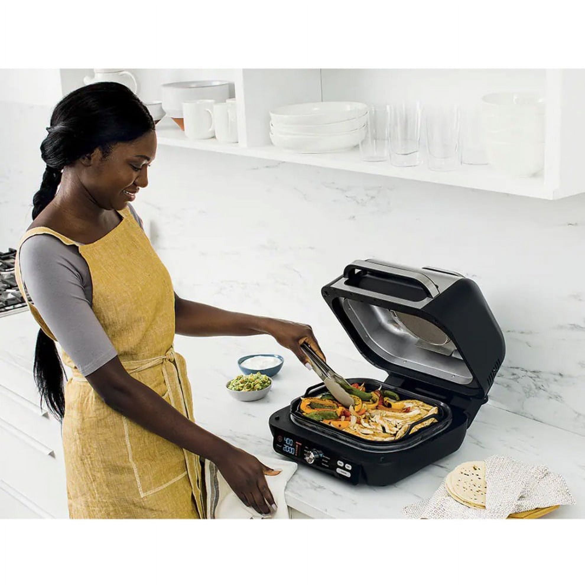 Ninja Foodi XL Pro 7-in-1 Grill/Griddle Combo And Air Fryer, 15-3/4 x  11-5/8 x 17-7/16, Silver