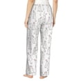 thumbnail image 3 of Uemuo Bunny And Bird Pattern Women's Wide Leg Palazzo Lounge Pants with Pockets Light Weight Loose Comfy Casual Pajama Pants-X-Large, 3 of 9