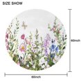 thumbnail image 2 of Round Tablecloth flower Design Cover 60 Inch Polyester Waterproof Stain Wrinkle Free for Dining, 2 of 5