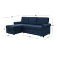 thumbnail image 7 of Devon & Claire Sofia Storage Sofa Bed Reversible Sectional, Navy Blue, 7 of 7