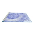 thumbnail image 2 of Ahgly Company Machine Washable Indoor Round Abstract Blue Contemporary Area Rugs, 8' Round, 2 of 4