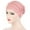 Pink, variant on Uooqdmx Head Wraps for Women, Turbans for Women, Beanie, Women's Hats Caps Toe Solid Caps Color Pleated Muslim Pile Baseball Caps, Chemo Headwear for Women, Beige One Size