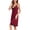 Burgundy, variant on Women's Summer Chemise Nightgown Soft Sleepwear Comfy Cami Lace V Neck Sexy Lightweight Camisole Black Small