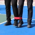 thumbnail image 2 of Juego de equipo al aire libre para divertirse y fortalecer los vínculos, bandas elásticas de carrera de tres patas para dos personas de color rojo, 2 of 8