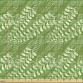 thumbnail image 2 of Ambesonne Floral Fabric by the Yard Upholstery, Leaf Design in Stencil Style, 3 Yards, Green and Pale Green, 2 of 5