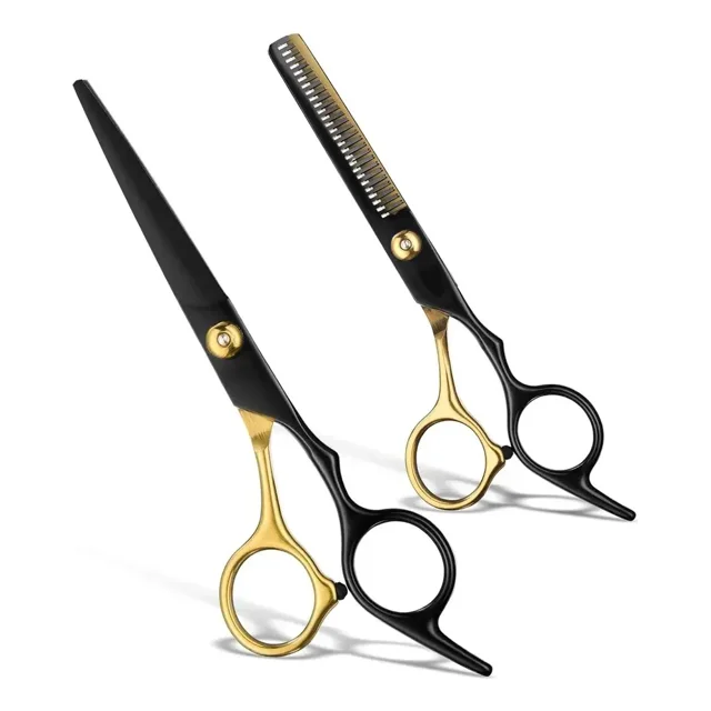 Set De 2 Tijeras Para Cortar Cabello Negro