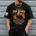 thumbnail image 2 of Ramiter 4th of July Shirts for Men American Flag 1776 Graphic Tees Casual Cap Sleeve USA Patriotic Tops(Black,L), 2 of 5